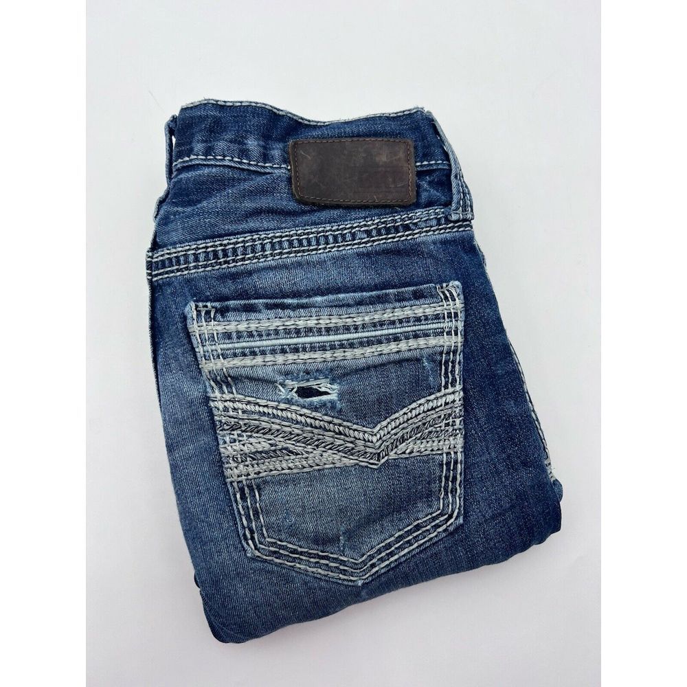 Buckle BKE‎ Aiden Jeans Straight Blue Denim Men's 29R (Actual 31x31) Distressed